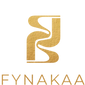 Gold Fynakaa logo on transparent background