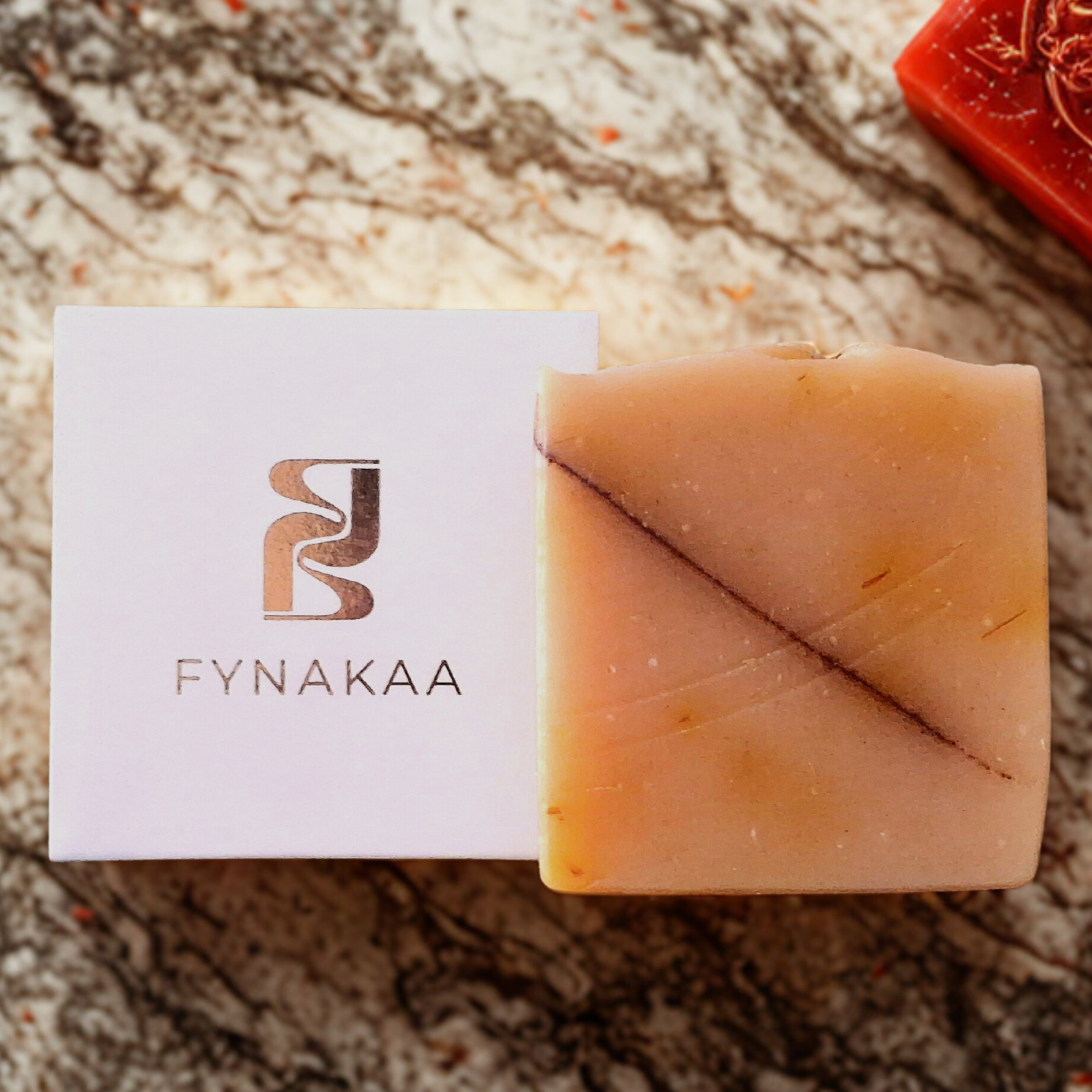 Fynakaa's Kesar Chandan Soap with visible packaging