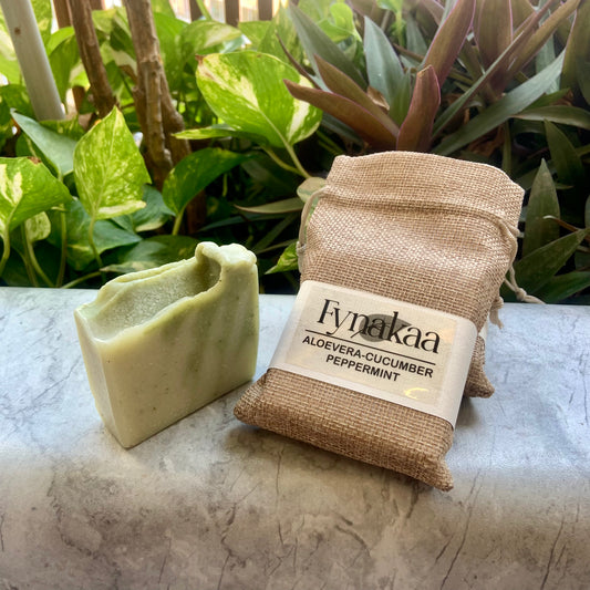 ALOE VERA-PEPPERMINT-CUCUMBER SOAP BAR [Cold Processed | Handcrafted | Organic | Artisan]