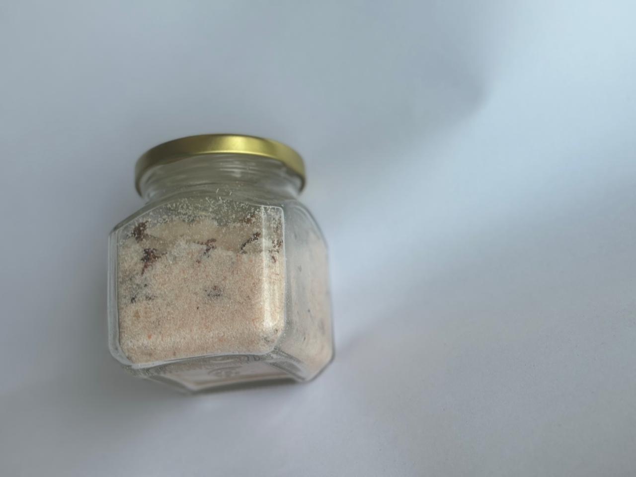 bath salt with rose petal and Ylang Ylang essential oils