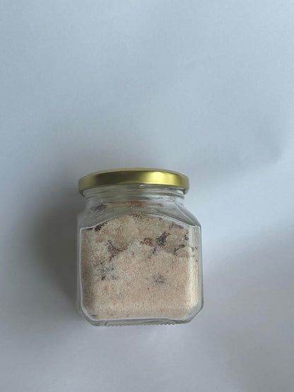 bath salt with rose petal and Ylang Ylang essential oils