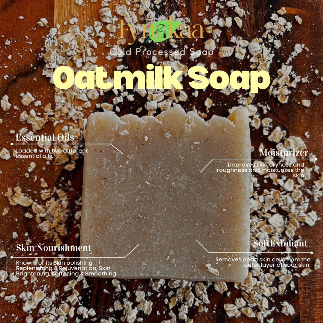 Oatmilk Cold Processed Handmade Natural Organic Premium Bar Soap for glowing skin and dry skin